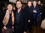 Leonardo DiCaprio rubs shoulders with Sir Mick Jagger as the pair join Pierce Brosnan and his son Dylan at London celebration for his latest film One Battle After Another
