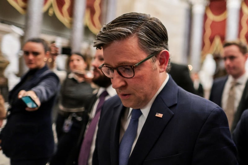 Mike Johnson serves up word salad when asked about Trump’s call for Congress members to face death penalty