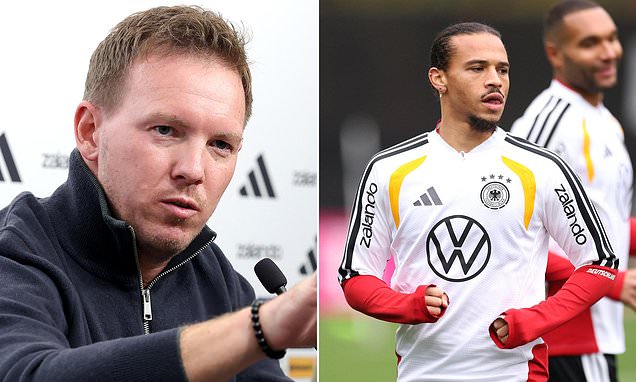 Julian Nagelsmann breaks with long-standing Germany tradition to SNUB Leroy Sane as captain in place of injured Joshua Kimmich