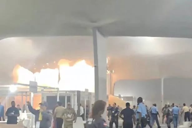 COP30 fire panic as flames rip through venue and people 'run for exits'