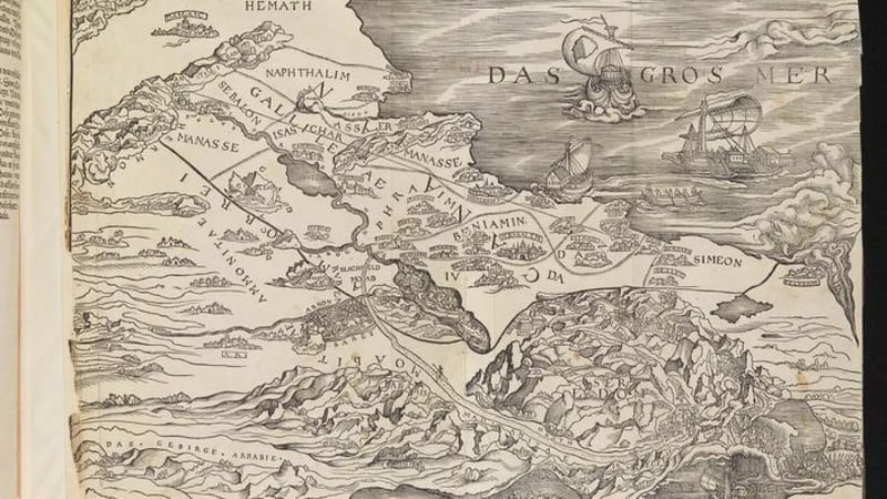 La primera Biblia con mapa de la Tierra Santa cumple 500 años