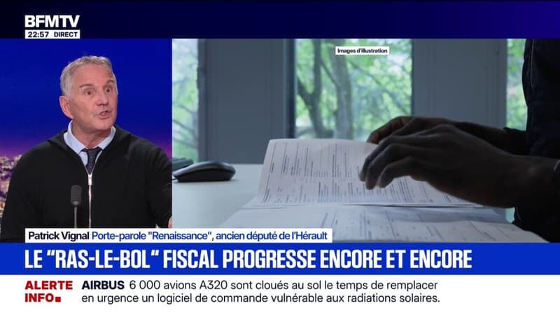 Impôts: "Si je gérais mon entreprise comme l'État, j'irai aux Restos du Cœur tous les soirs", déclare Patrick Vignal, porte-parole Renaissance