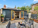 'Shed' for sale for £225,000: Estate agents say one-bed property at bottom of garden is 'stylish detached home'