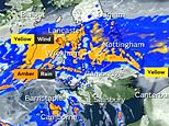 Storm Claudia sparks travel chaos as heavy rain and 70mph winds batter Britain and heads for London
