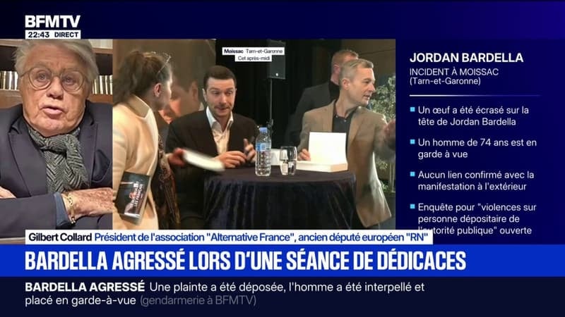 Agression de Jordan Bardella: pour Gilbert Collard, ancien député européen RN, "cela peut provoquer des incitations à d'autres formes de violence"