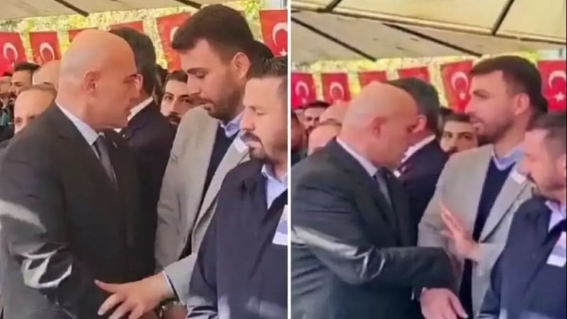 Şehit cenazesinde vekiller arasında gerginlik