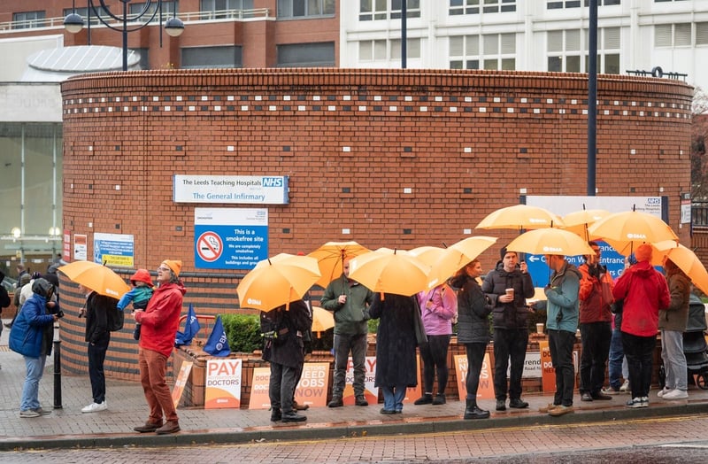 We don’t want to be here, say striking doctors – as NHS sounds alarm over early flu spike