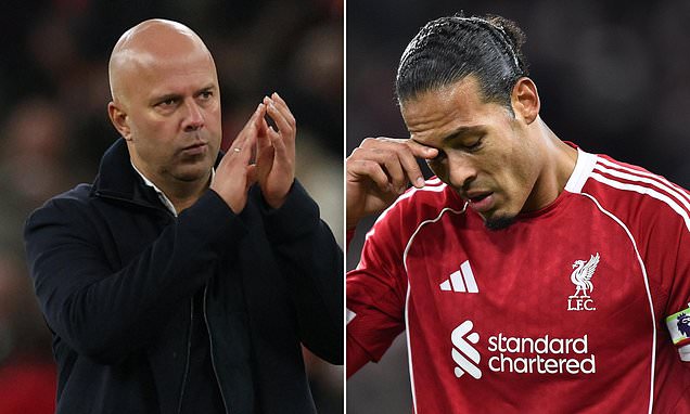 Virgil van Dijk admits 'unacceptable' Liverpool flops are letting Arne Slot down after slumping into the bottom half of the table