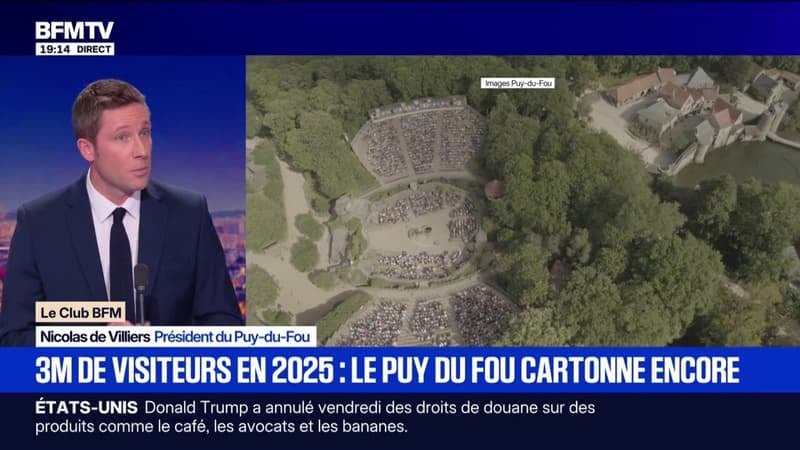 3 millions de visiteurs en 2025 pour le Puy du Fou: "C'est une fierté et une joie", déclare Nicolas de Villiers, président du parc