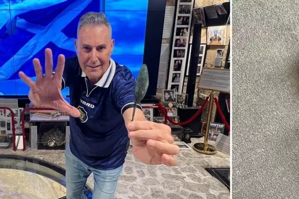 Uri Geller used Robert the Bruce's spoon to assist Scotland to World Cup glory