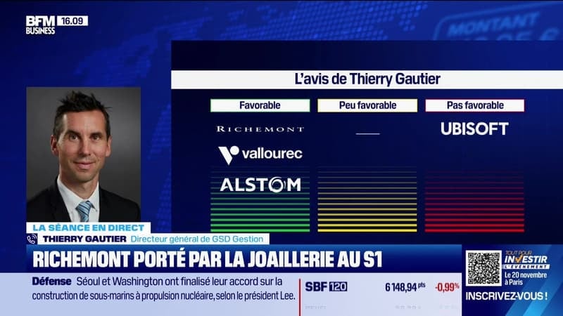 "L'entrain des marchés pour Alstom et Richemont, salués après leurs publications" - 14/11