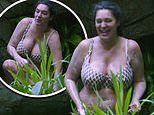 Kelly Brook sends fans into meltdown as she trades her swimsuit for a TINY bikini in a nod to her glamour modelling past during first jungle shower on I'm A Celebrity... Get Me Out Of Here!