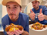 Brooklyn Beckham whips up a fried chicken sandwich in his latest cooking video - but people all have the same criticism