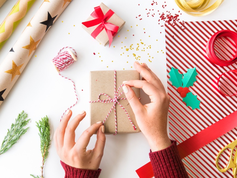 Gift wrap hacks & organization