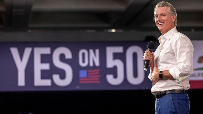 Justice Department Sues Newsom Over California’s Redistricting Plan