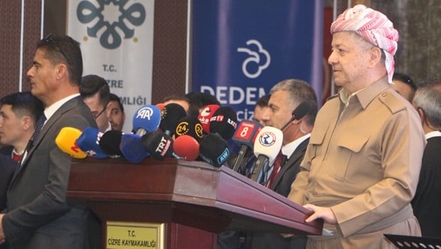 Irak KDP lideri Mesut Barzani, Cizre'de... 'Barış sürecini destekliyoruz'