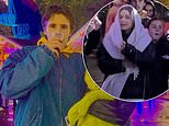 Cruz Beckham takes little sister Harper to Winter Wonderland in the pouring rain as he steps up after brother Brooklyn distanced himself from the family