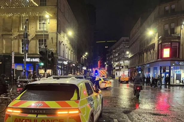 Emergency response in Glasgow city centre following 'incident' on busy street