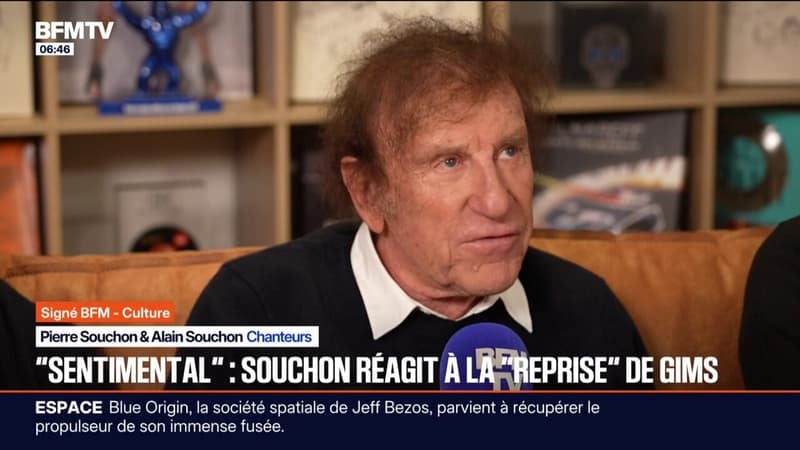 SIGNÉ BFM - "Ça me flatte": Alain Souchon réagit au nouveau tube de Maître Gims qui s'inspire de "Foule sentimentale"