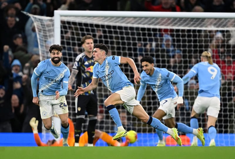 Man City 3-2 Leeds: Phil Foden double helps hosts escape an Etihad slip-up