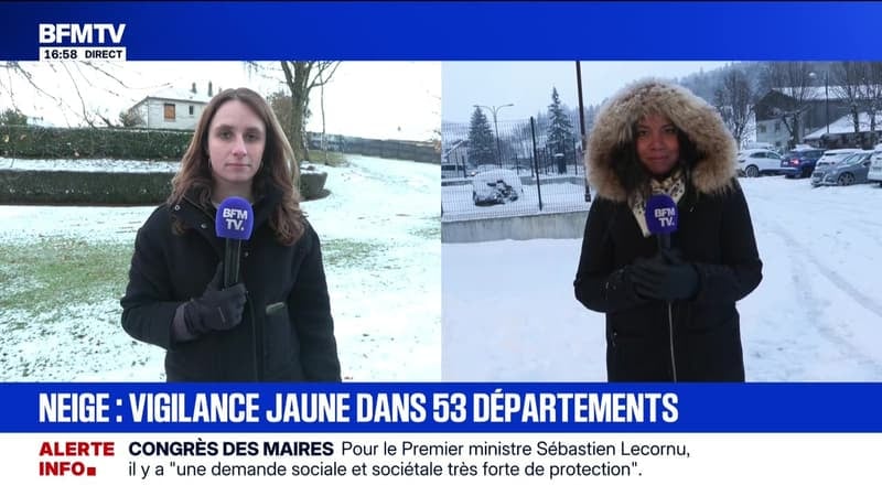 Marshall Truchot : Neige, vigilance jaune dans 53 départements - 20/11