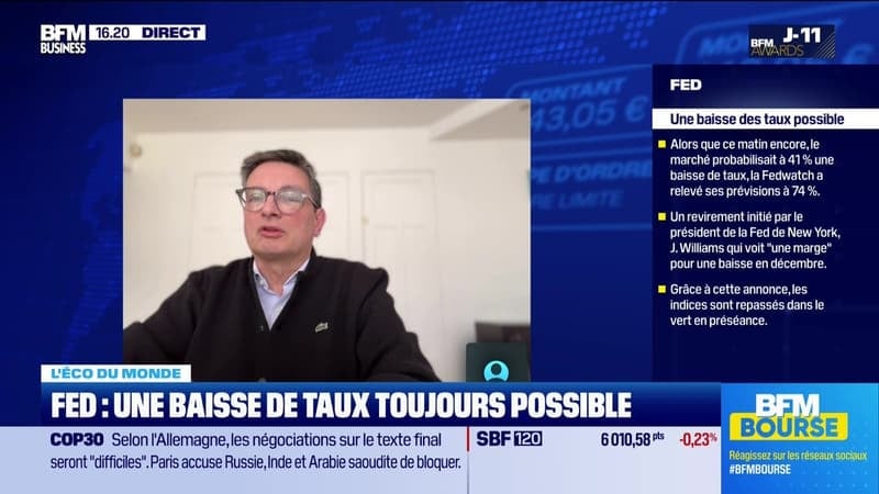 L'éco du monde : Fed, une baisse de taux toujours possible - 21/11