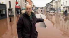 Watch: BBC at scene of devastating flooding in Wales