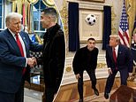Trump shares bizarre AI-generated video playing soccer with Ronaldo inside Oval Office