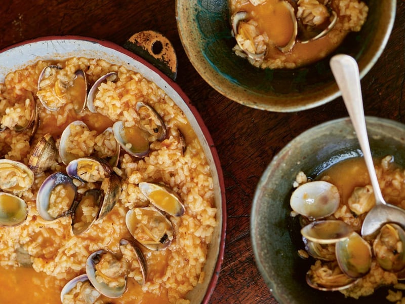 Three show-stopping Spanish recipes from chef José Pizarro, including clam rice