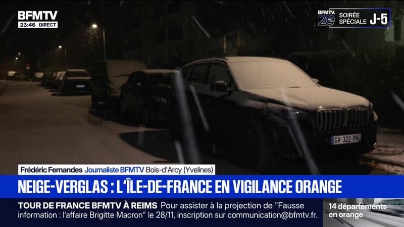 Neige-verglas : les premiers flocons de neige tombent en Île-de-France