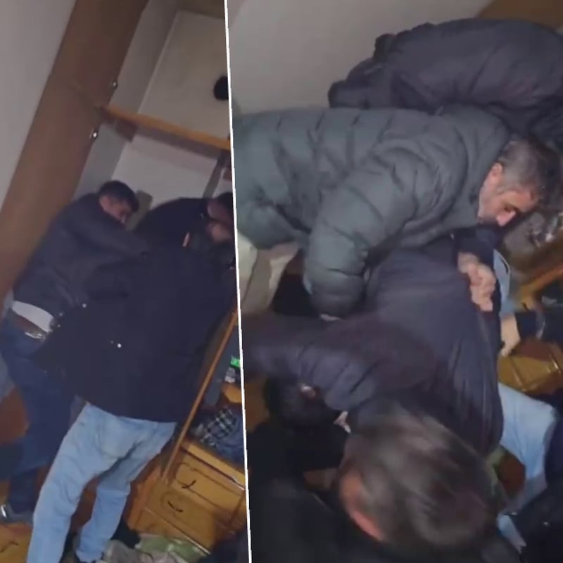 Saklandığı gardıroptan polise silah çekti!