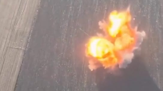 Absturz und Explosion - Minigun holt Shahed vom Himmel