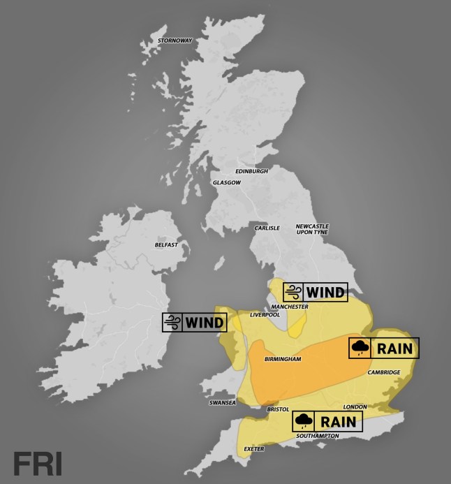Storm Claudia barrelling across the UK today after Met Office issues several warnings