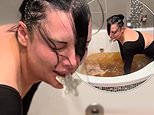 I'm A Celeb's Shona McGarty proves she's ready for anything the jungle throws at her as she dunks her head into a gravy-filled bath to win silver stars
