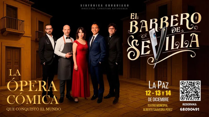 Sinfónica Chuquiago revive ‘El barbero de Sevilla’, joya de la ópera cómica
