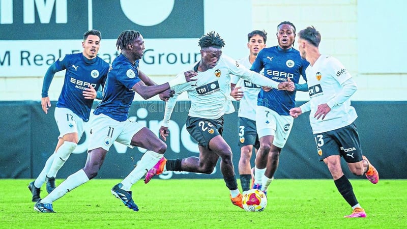 Valencia Mestalla-At. Lleida (1-0): Jurado marca la diferencia