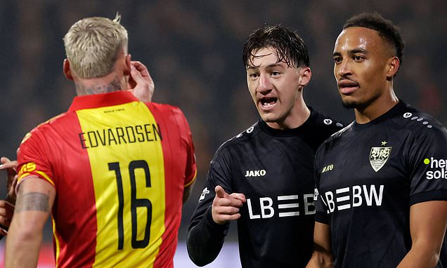Germany star Angelo Stiller is victim of 'BULLYING', rages Dutch legend, as opponent mocks Man United target - who was born with cleft lip - before grovelling apology fine from his own club
