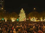 Shooting at Chicago's Christmas tree lighting event leaves one dead and eight hurt with terrified families forced to run for their lives