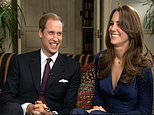 Rare footage of Kate Middleton's historic engagement interview reveals her moment of panic - before Prince William came to her rescue