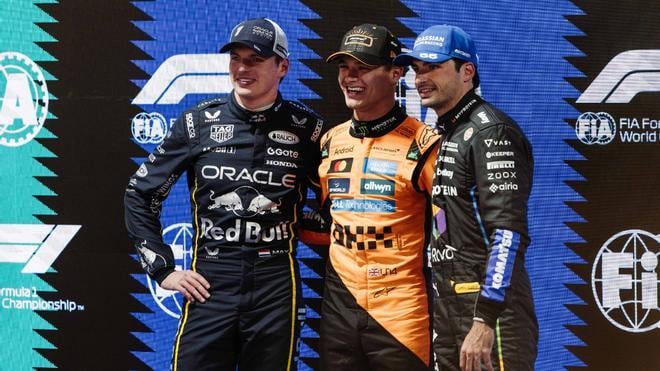 Parrilla de salida del GP de Las Vegas, con Sainz 3º y Alonso, 7º