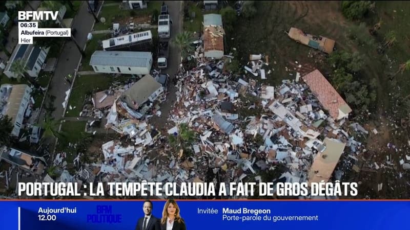 Portugal: un mort et de nombreux blessés après le passage de la tempête Claudia