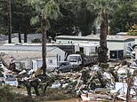British woman, 85, is killed and dozens injured as Storm Claudia winds rip through Portugal holiday campsite
