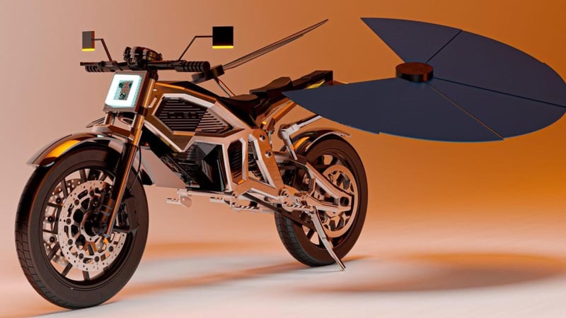 La recarga por energía solar llega a las motos eléctricas con esta curiosa propuesta