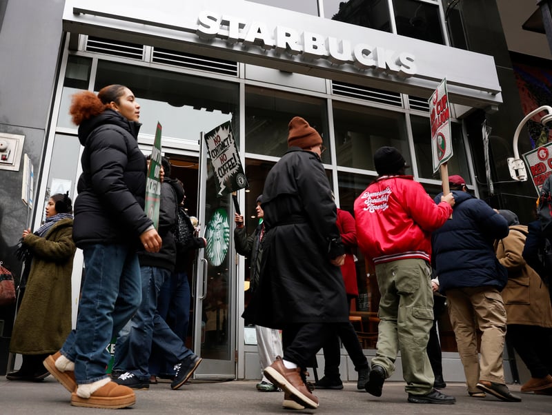 Starbucks workers’ union escalates strike on Black Friday