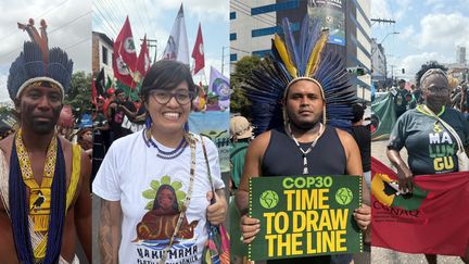 "C'est pour montrer que nous existons" : à Belém, en marge de la COP, des milliers de militants et d'indigènes marchent pour le climat