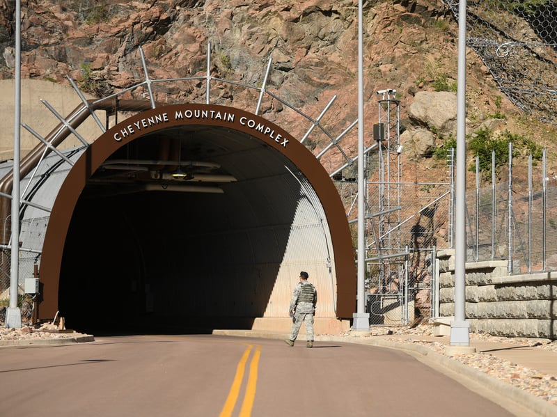 A Cold War nuclear bunker is buried deep inside a Colorado mountain. See inside the Cheyenne Mountain Complex.