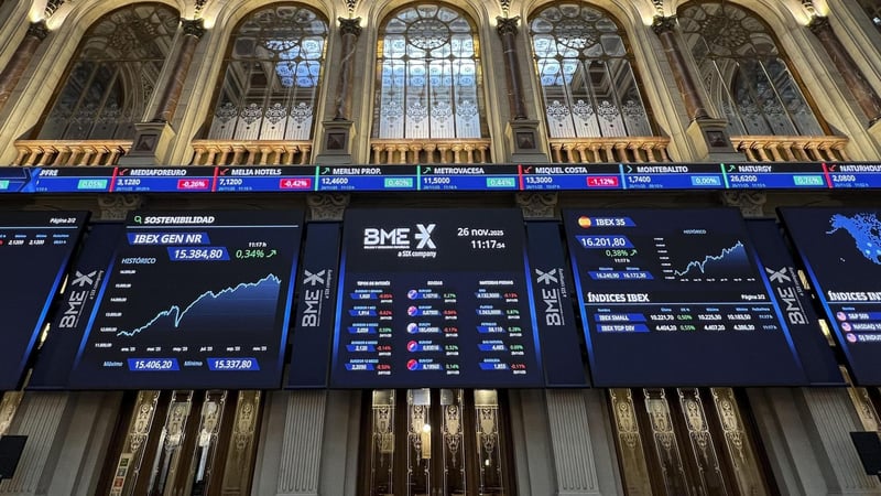 El Ibex 35 sube un 2,1% en noviembre y afronta el último mes de 2025 con una rentabilidad anual del 41%