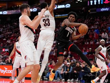 Durant scores 30 as the Rockets beat the Trail Blazers 140-116 for 3rd straight victory