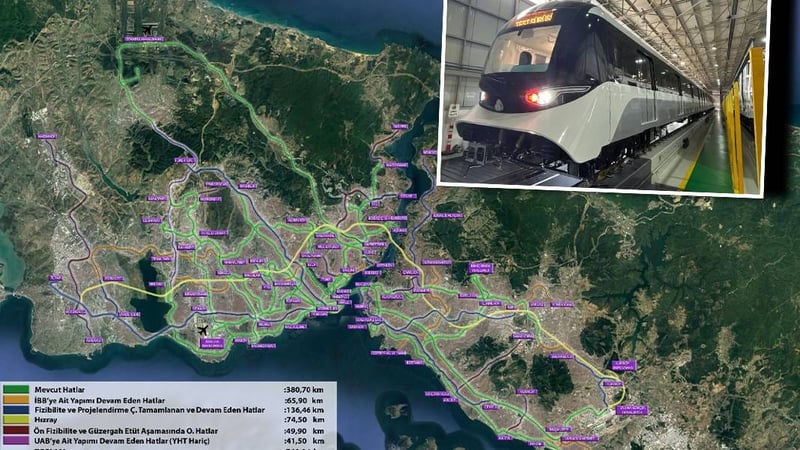 İstanbul'da raylı sistem kullanımında rekor artış: Hedef 700 kilometre, 2026'da iki yeni hat geliyor