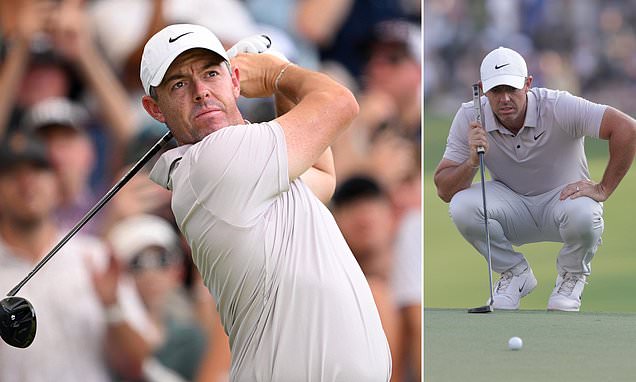 Rory McIlroy edges closer to winning his SEVENTH Race to Dubai title after wrestling the day back on track amid bizarre missed putt
